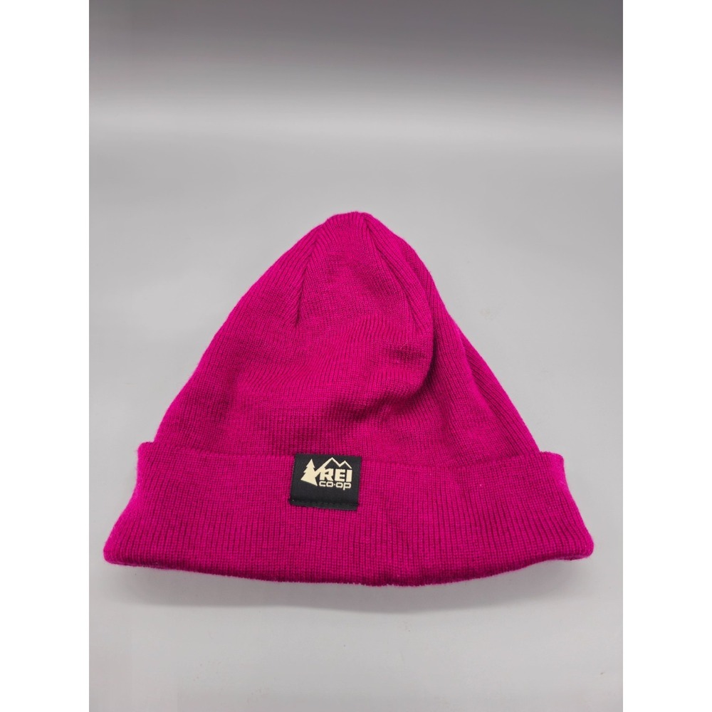 REI‎ Co-op Wool Acrylic Knit Beanie Purple Cuffed Winter Hat